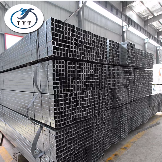 Tube carré galvanisé à chaud à section creuse de Chine Ms